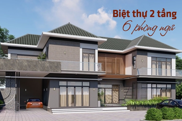 Top 17 phong cách kiến trúc cho biệt thự 2 tầng 6 phòng ngủ