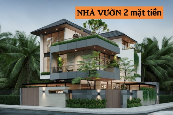 Tư vấn lựa chọn mẫu nhà vườn 2 mặt tiền theo phong thủy
