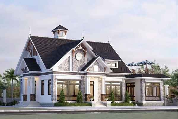 Cách xây nhà 100m2 4 phòng ngủ đẹp tiết kiệm chi phí