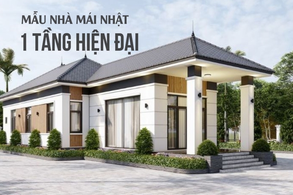 Top 15 mẫu nhà mái nhật 1 tầng hiện đại tiết kiệm chi phí nhất