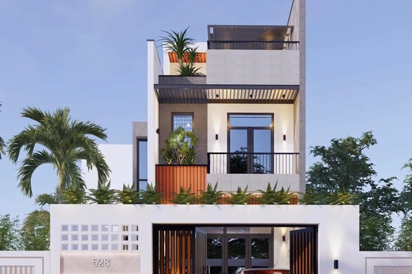 Chọn lựa 25 mẫu nhà ống 2 tầng 1 tum 3 phòng ngủ đẹp 2023