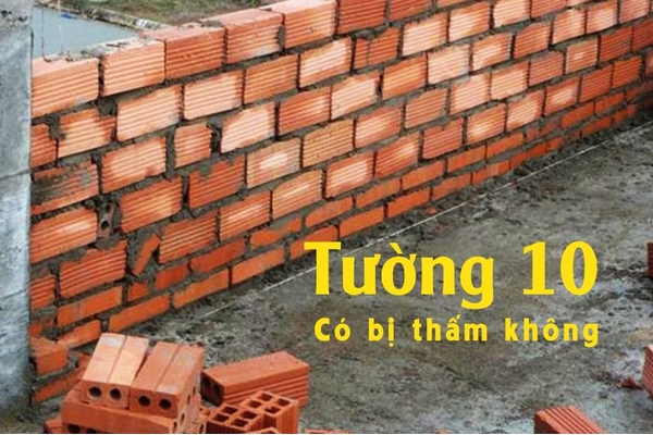 Nhà xây tường 10 có bị thấm không?