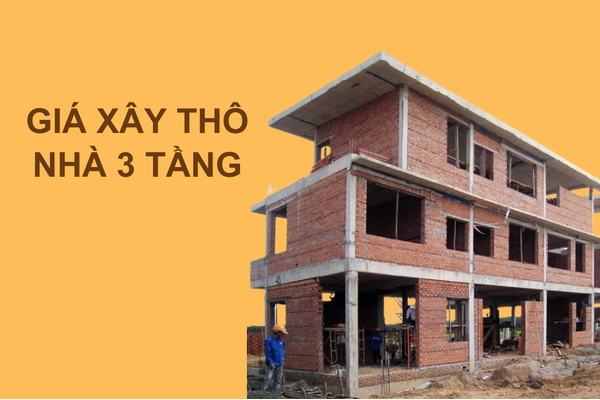 Giá xây thô nhà 3 tầng mới nhất 2024