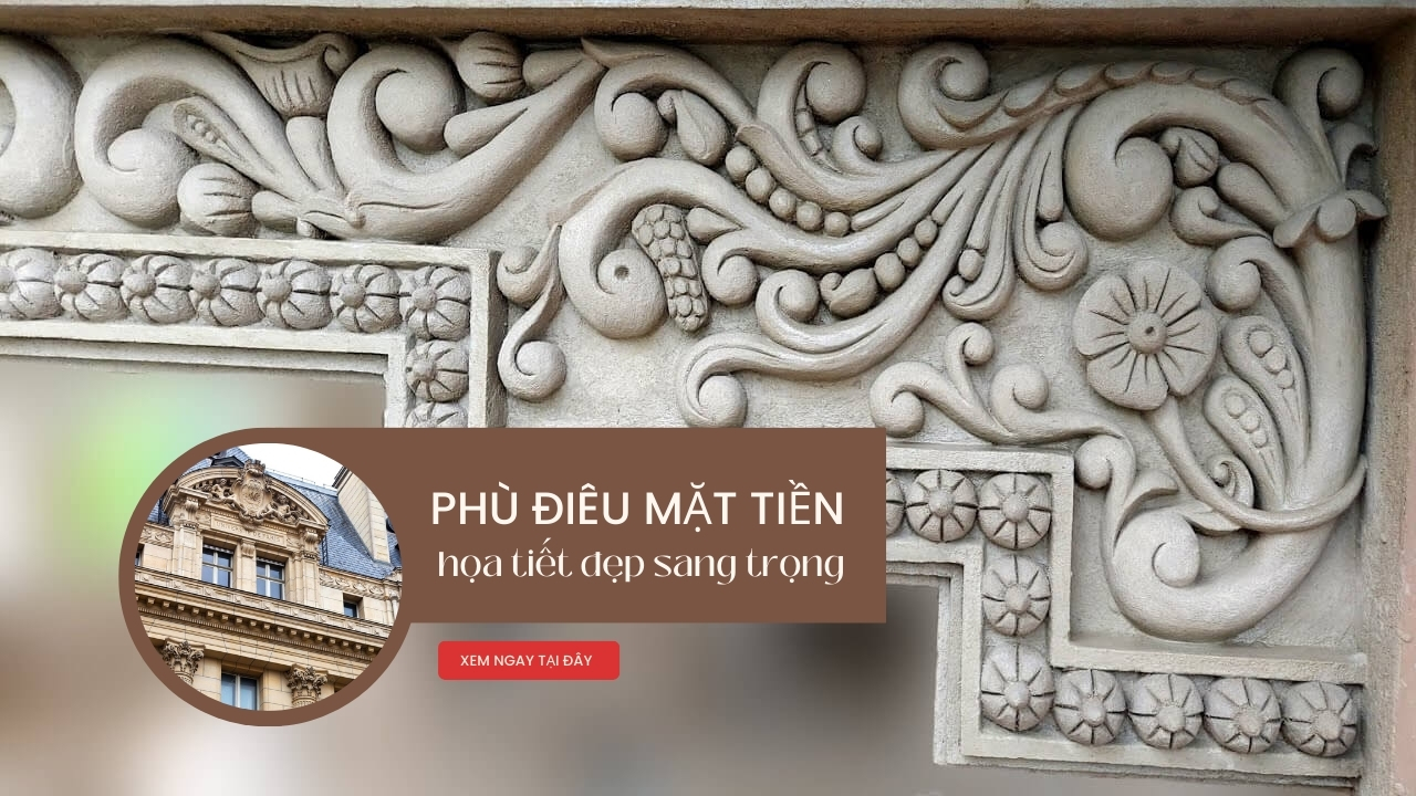 mẫu phù điêu mặt tiền họa tiết đẹp sang trọng