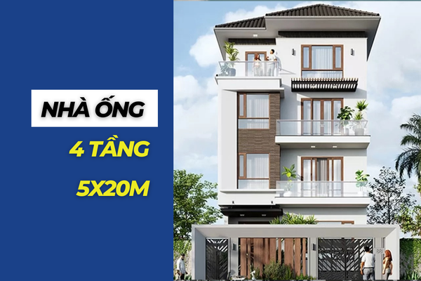 30+ mẫu nhà ống 4 tầng 5x20m đẹp cuốn hút, say mê mọi ánh nhìn