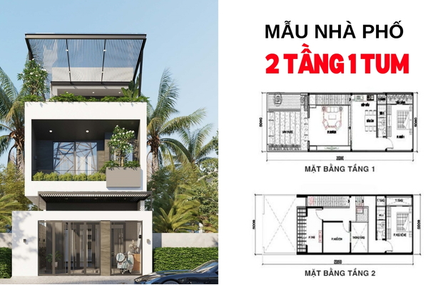 35+ Mẫu Nhà Phố 2 Tầng 1 Tum Đẹp Độc Đáo Xu Hướng Hót nhất