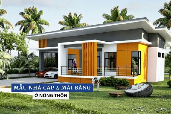 31 mẫu nhà cấp 4 mái bằng nông thôn đẹp, tiện nghi nhất