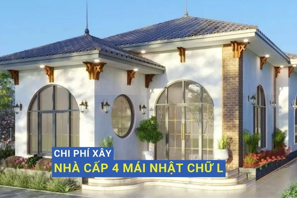 2024: Chi phí xây nhà chữ L cấp 4 mái nhật là bao nhiêu?