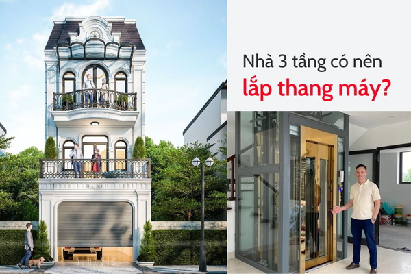 Xây nhà 3 tầng có nên lắp thang máy không?