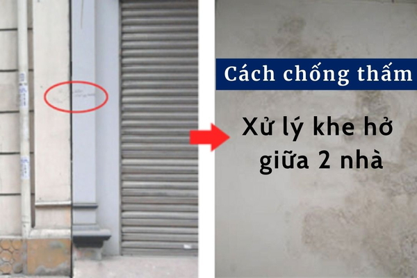 Xử lý khe hở giữa 2 nhà: Cách chống thấm cực đơn giản hiệu quả