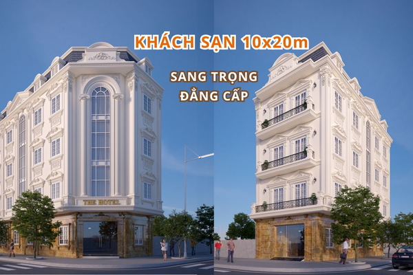 Top 19 mẫu thiết kế khách sạn 10x20m sang trọng, đẳng cấp