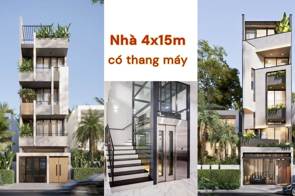 Những thiết kế nhà 4x15m có thang máy phù hợp xu hướng hiện nay