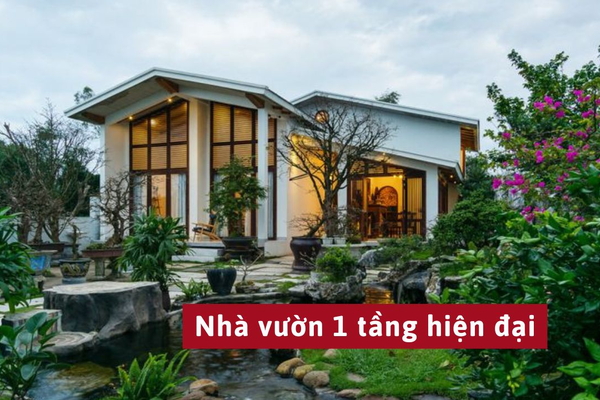 BST mẫu nhà vườn 1 tầng hiện đại dễ xây dựng hiện nay