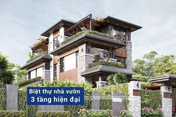20+ mẫu biệt thự nhà vườn 3 tầng hiện đại săn đón nhiều nhất 2024