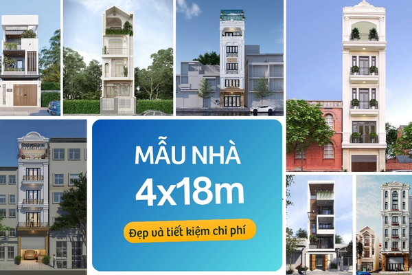 37 Ý tưởng thiết kế nhà mặt tiền 4m dài 18m đẹp, tiết kiệm chi phí