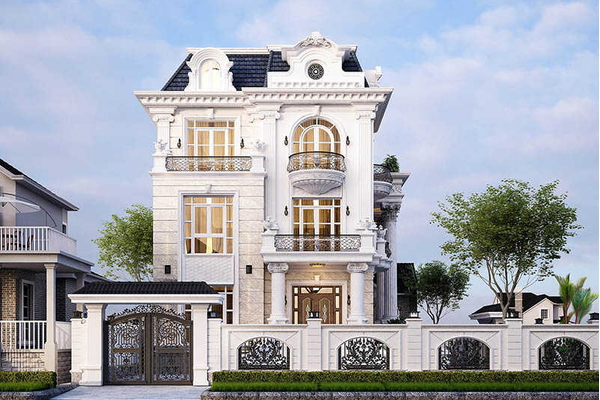 59 Mẫu thiết kế biệt thự mái Mansard sang trọng và lộng lẫy