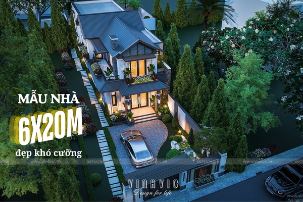 BST Mẫu thiết kế nhà 6x20m đẹp tối ưu chi phí, khó rời mắt