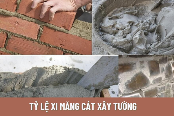Tỷ lệ xi măng cát xây tường tiêu chuẩn là bao nhiêu?