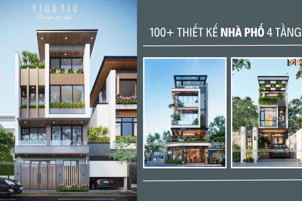 Hơn 100+ thiết kế nhà phố 4 tầng đẹp hiện đại mới nhất 2025