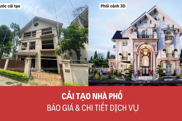 Cải tạo nhà phố thiết kế lại mặt tiền, Phương án & báo giá chi tiết