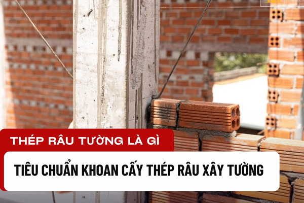 Thép râu tường là gì? Tiêu chuẩn khoan cấy thép râu xây tường