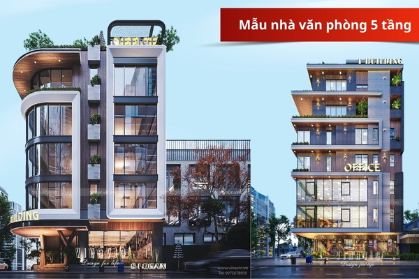 Xu hướng thiết kế nhà văn phòng 5 tầng & lưu ý quan trọng