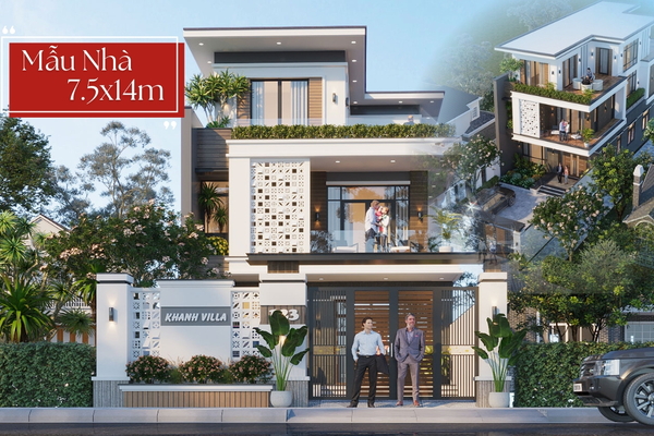 Gợi Ý Mẫu Nhà 7.5x14m Đẹp, Tối Ưu Công Năng & Phong Thủy