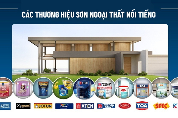 TOP 10 thương hiệu sơn ngoại thất chất lượng và màu sơn đẹp nhất