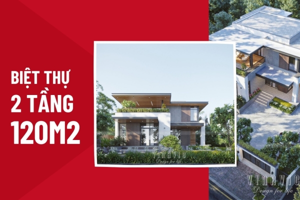 69+ Mẫu biệt thự 2 tầng 120m2 đẹp xu hướng thịnh hành 2025
