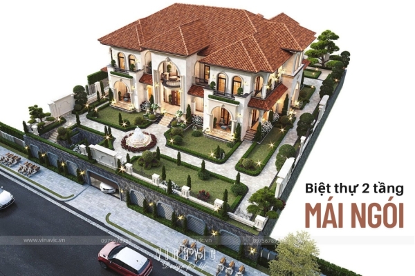 39 Thiết Kế Biệt Thự 2 Tầng Mái Ngói Đẹp, Sang Trọng, Bền Vững