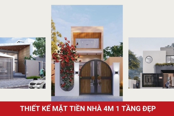 Xu hướng thiết kế mặt tiền nhà 4m 1 tầng đẹp hiện nay