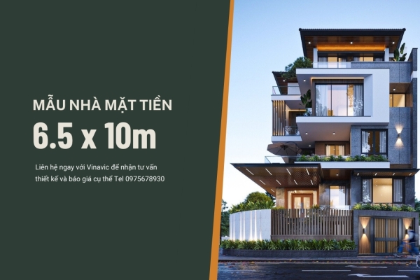 39 mẫu nhà 6.5 x10m thiết kế đẹp, đa công năng tiện nghi