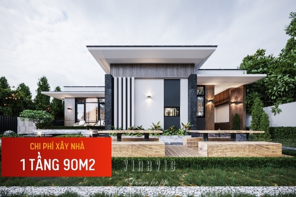 Dự Toán Chi Phí Xây Nhà 1 Tầng 90m2 – Tiết Kiệm Nhưng Vẫn Đẹp