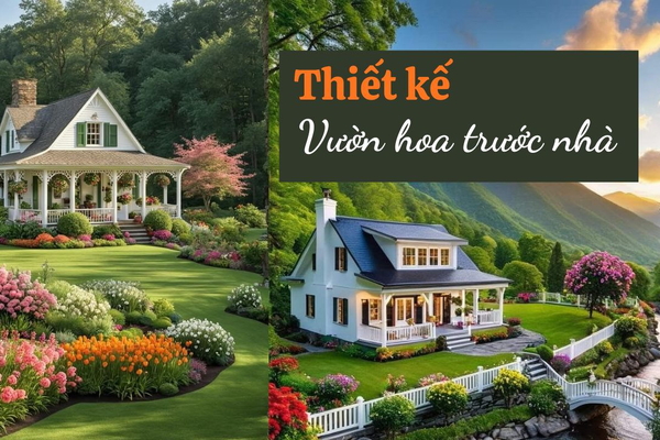 TOP 15 ý tưởng thiết kế vườn hoa trước nhà biệt thự đẹp, hợp phong thủy