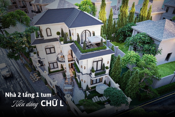 Gợi ý 35 Mẫu Nhà 2 Tầng 1 Tum Chữ L Đẹp, Hiện Đại, Tối Ưu Công Năng