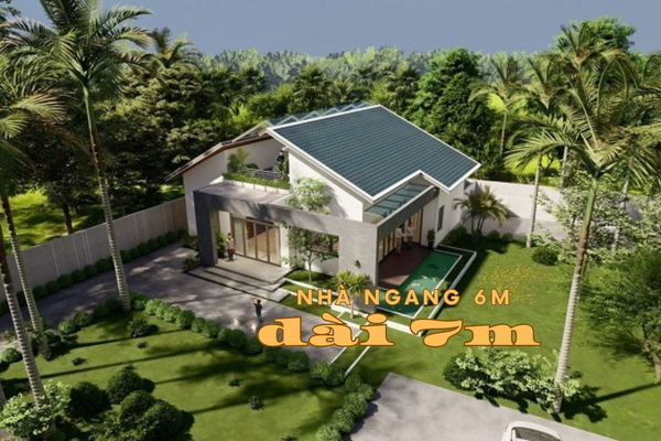 Ngắm 27 mẫu thiết kế nhà ngang 6m dài 7m đẹp và tiện nghi
