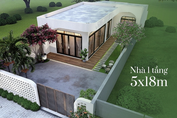 25+ Mẫu thiết kế nhà 5x18 1 tầng 90m2 đẹp, ấn tượng 2026