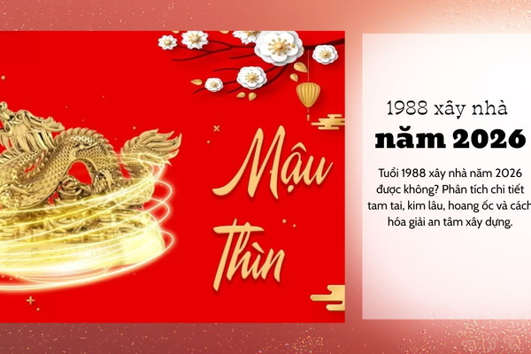 Tuổi Mậu Thìn 1988 xây nhà năm 2026 được không?