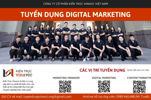 TUYỂN DỤNG DIGITAL MARKETING | LĨNH VỰC KIẾN TRÚC & NỘI THẤT