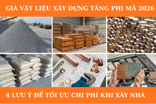 Giá vật liệu tăng phi mã 2026: 4 lưu ý để gia chủ tối ưu chi phí xây nhà