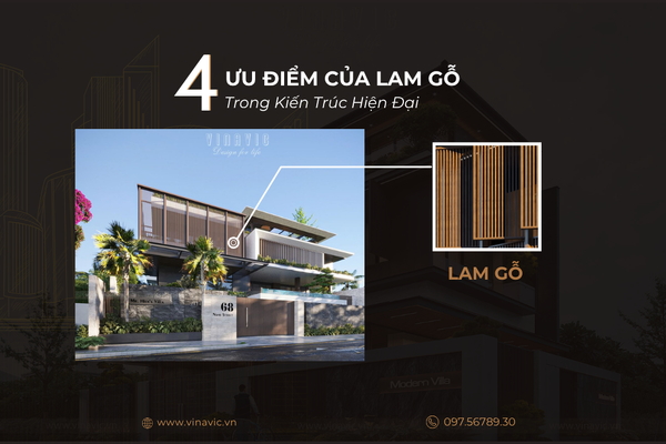 4 ưu điểm của lam gỗ trong kiến trúc biệt thự hiện đại 