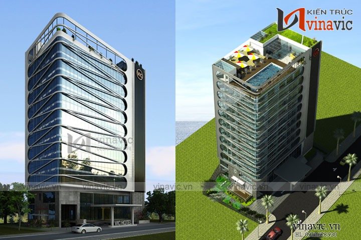 Thiết kế khách sạn hiện đại tiêu chuẩn 4 sao tại Vĩnh Phúc KSVP17