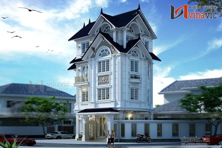 Biệt thự 4 tầng tân cổ điển 2 mặt tiền 230m2 ở Thanh Xuân- Hà Nội  BT1644