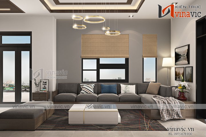 Mẫu thiết kế nội thất hiện đại cho căn biệt thự nghỉ dưỡng NTBT1691