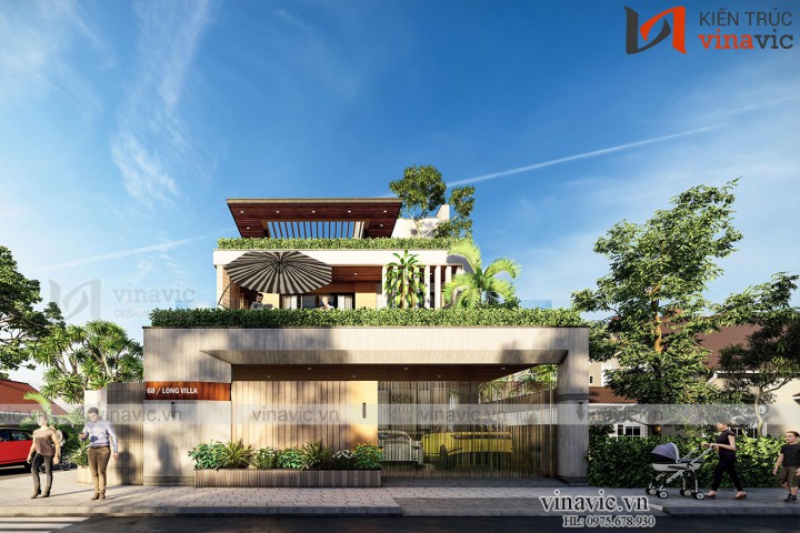 Thiết kế nhà hiện đại 3 tầng 170m2/sàn ở Quảng Bình BT2009