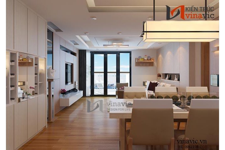 Mẫu thiết kế nội thất chung cư hiện đại NTC1401