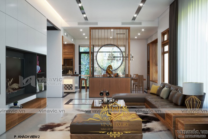 Nội thất phong cách hiện đại cho biệt thự nhà ông chi - Hà Nội NT2017