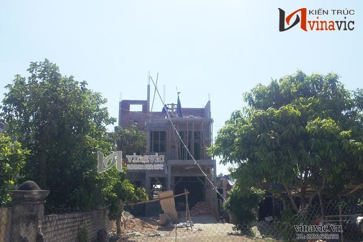 Hình ảnh thực tế thi công xây dựng nhà biệt thự 3 tầng TCBT1487
