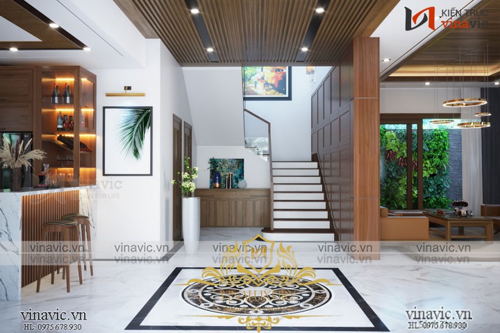 Thiết kế nội thất phong cách hiện đại sang trọng cho biệt thự ở Yên Bái NT2016