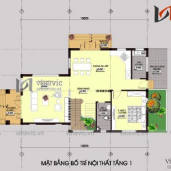 Biệt thự 120m2 5 phòng ngủ 3 tầng 1 P.Khách, 1 P.Bếp ăn, 2 P.WC BT1487